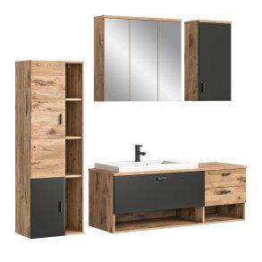 Grado badrumsmbler 203cm ek dekor,matt gr.