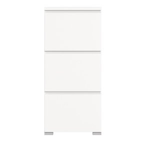 Shoelove Schuhschrank 3 Klaptüren 60x130cm weiß.