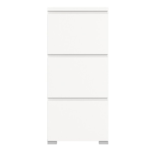Shoelove Schuhschrank 3 Klaptüren 60x130cm weiß.