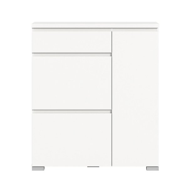 Shoelove szafka na buty 1 drzwi, 2 drzwi klapowe, 1 szuflada 95x109cm biały.