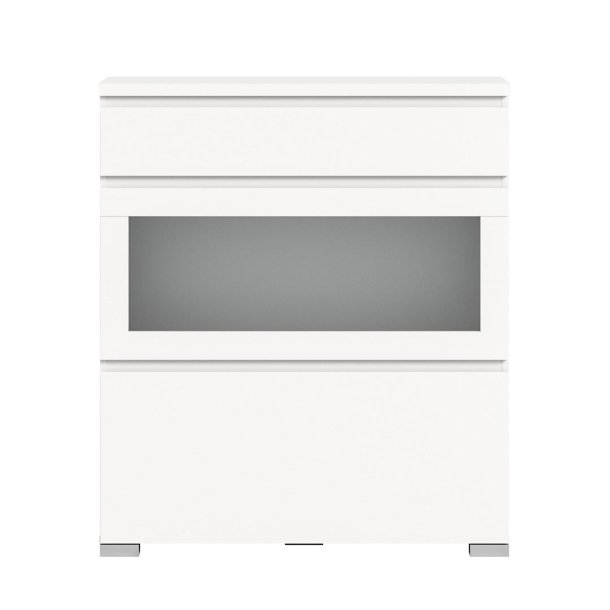 Shoelove szafka na buty 2 drzwi klapowe, 1 szuflada 95x109cm biały.