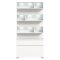 Shoelove Schuhschrank Regal 1 Klaptr, 1 Schublade, Ablagen mit Licht wei.