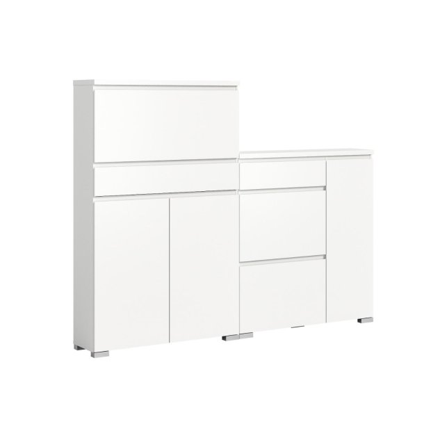 Shoelove szafka na buty zestaw z 2 3 drzwiami, 2 vouwdeurami, 1 szuflada biały.