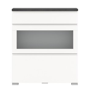 Shoelove szafka na buty 2 drzwi klapowe, 1 szuflada 95x109cm biały,szary.