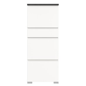 Shoelove Schuhschrank 3 Klaptüren, 1 Schublade 60x151cm weiß,grau.