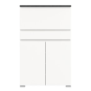 Shoelove Schuhschrank 2 Türen, 1 Klaptür, 1 Schublade 95x151cm weiß,grau.