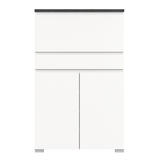 Shoelove Schuhschrank 2 Türen, 1 Klaptür, 1 Schublade 95x151cm weiß,grau.