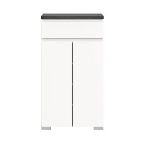 Shoelove Schuhschrank 2 Türen, 1 Schublade 60x109cm weiß,grau.