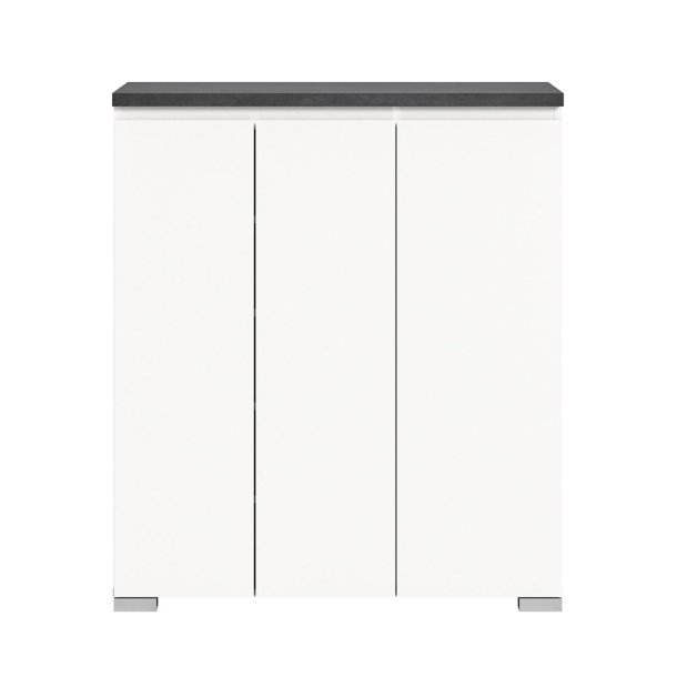 Shoelove Schuhschrank 3 Tren 95x109cm wei,grau.
