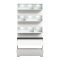 Shoelove Schuhschrank Regal 1 Klaptr, 1 Schublade, Ablagen mit Licht wei,grau.