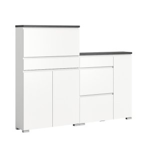 Shoelove szafka na buty zestaw z 2 3 drzwiami, 2 vouwdeurami, 1 szuflada biały.