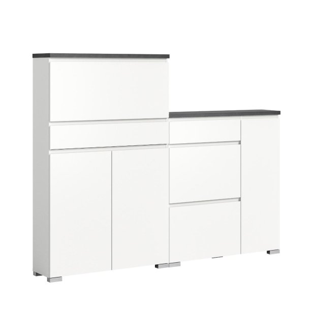 Shoelove szafka na buty zestaw z 2 3 drzwiami, 2 vouwdeurami, 1 szuflada biały.