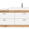 Laredo vaskeskab 132cm 4 skuffer mat hvid,eg dekor,hvid.