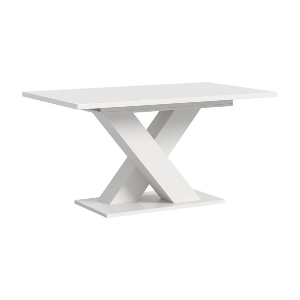 Motion Esstisch X-Fu 90x150/190cm inkl. 1 Einlegeplatte wei.
