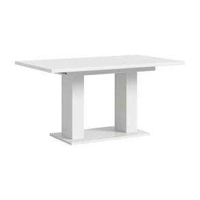 Motion Esstisch Doppelsulenfu 90x150/190cm inkl. 1 Einlegeplatte wei.