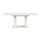 Motion Esstisch Doppelsulenfu 90x150/190cm inkl. 1 Einlegeplatte wei.