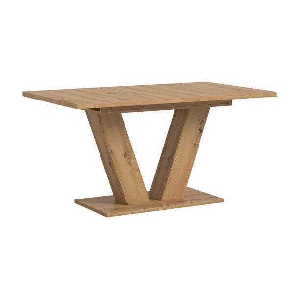 Motion Esstisch V-Fu 90x150/190cm inkl. 1 Einlegeplatte Eiche Dekor.