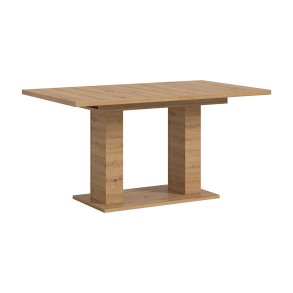 Motion Esstisch Doppelsulenfu 90x150/190cm inkl. 1 Einlegeplatte Eiche Dekor.