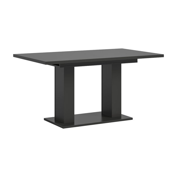 Motion Esstisch Doppelsulenfu 90x150/190cm inkl. 1 Einlegeplatte grau.