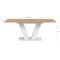 Motion Esstisch V-Fuß 90x150/190cm inkl. 1 Einlegeplatte Eiche Dekor, weiß.