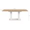 Motion Esstisch Doppelsulenfu 90x150/190cm inkl. 1 Einlegeplatte Eiche Dekor, wei.