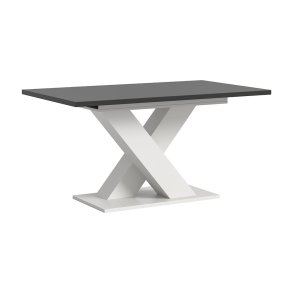 Motion Esstisch X-Fu 90x150/190cm inkl. 1 Einlegeplatte grau, wei.