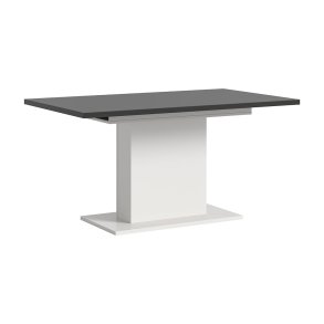 Motion Esstisch Sulenfu 90x150/190cm inkl. 1 Einlegeplatte grau, wei.