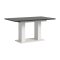 Motion Esstisch Doppelsulenfu 90x150/190cm inkl. 1 Einlegeplatte grau, wei.