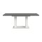 Motion Esstisch Doppelsulenfu 90x150/190cm inkl. 1 Einlegeplatte grau, wei.