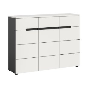 Canu szafka na buty 3 drzwi, 3 szuflady biały, szary.