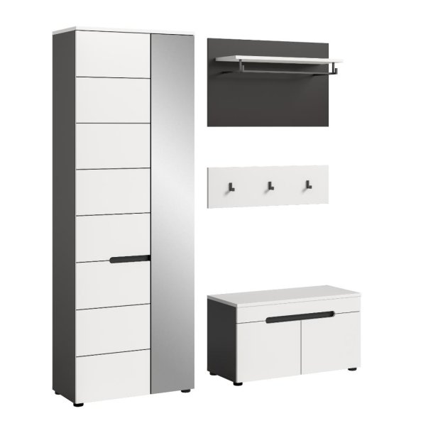 Canu Garderobenm�bel Set C28 wei�, grau.