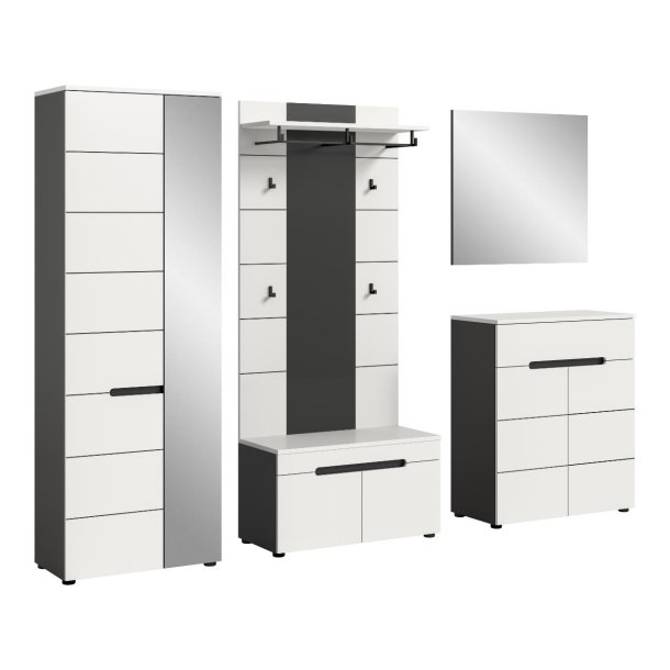 Canu Garderobenm�bel Set C31 wei�, grau.