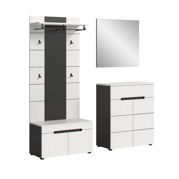 Canu Garderobenm�bel Set C34 wei�, grau.