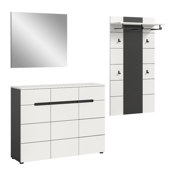 Canu zestaw mebli wejściowych C29 biały, szary.