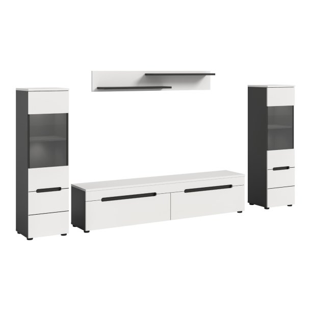 Canu Regal C6 System inkl. Beleuchtung wei, dunkelgrau.