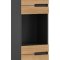 Canu Hochschrank Bad 2 Tren, 1 Regal Eiche Dekor, grau.