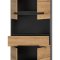 Canu Hochschrank Bad 4 Tren, 1 Schublade, 1 Regal Eiche Dekor, grau.