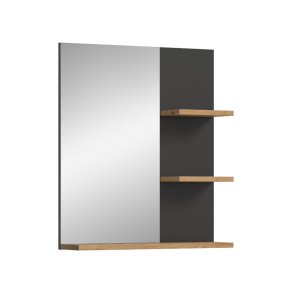 Canu lustro do kąpieli dąb dekor, szary.