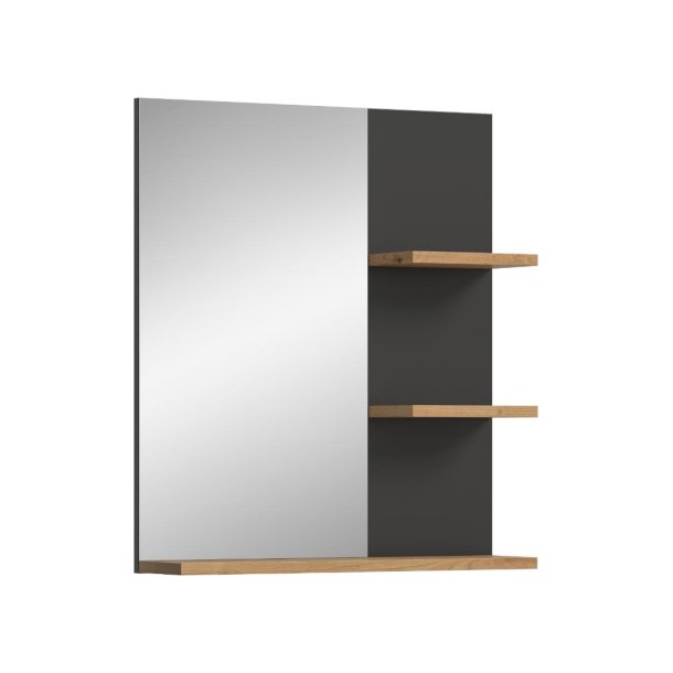 Canu lustro do kąpieli dąb dekor, szary.