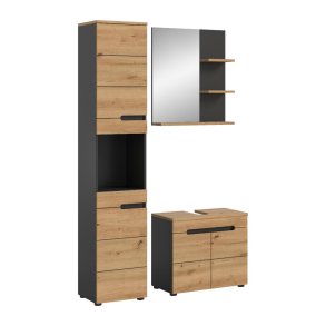 Canu Badmbelset C6 Eiche Dekor, grau.