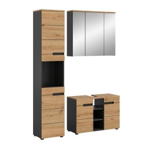 Canu Badmbelset C5 Eiche Dekor, grau.