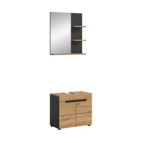 Canu Badmbelset C2 Eiche Dekor, grau.