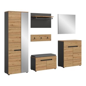 Canu zestaw mebli wejściowych C4 w tym poduszka dąb dekor, szary.