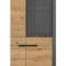 Canu Vitrinenschrank 1 Tr, 1 Glastr Eiche Dekor, dunkelgrau.