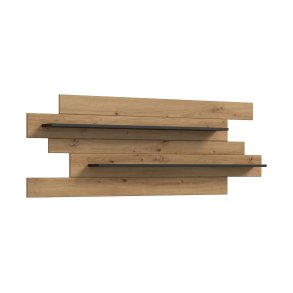 Canu Regal Wandregal 2 Regale Eiche Dekor, dunkelgrau.