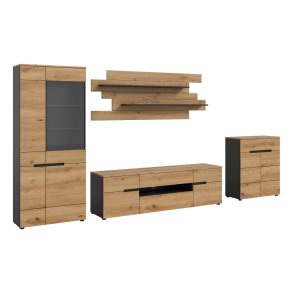 Canu Regal C13 System Eiche Dekor, dunkelgrau.