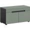 Canu Sitzbank mit Aufbewahrung 2 Türen staubgrün, dunkelgrau.