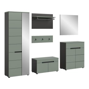 Canu Garderobenm�bel Set C12 staubgr�n, dunkelgrau.