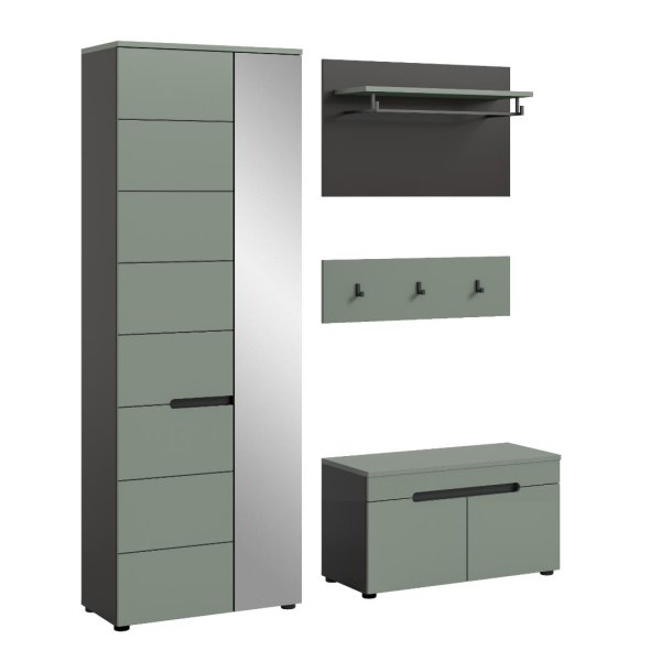 Canu zestaw mebli wejściowych C8 kurzowy zielony, ciemnoszary.