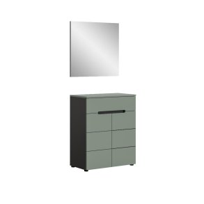 Canu Garderobenm�bel Set C18 staubgr�n, dunkelgrau.